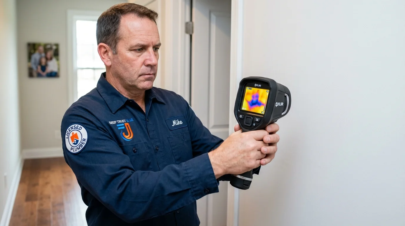 Thermal imaging leak detection by Johns Plumbing LLC in Erving